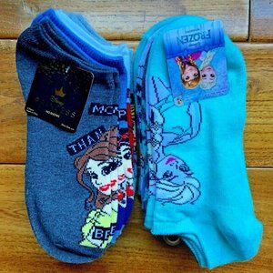 Disney Frozen Princess 12 pair Low Cut Socks One Size (4-10) Elza~Anna 6…
